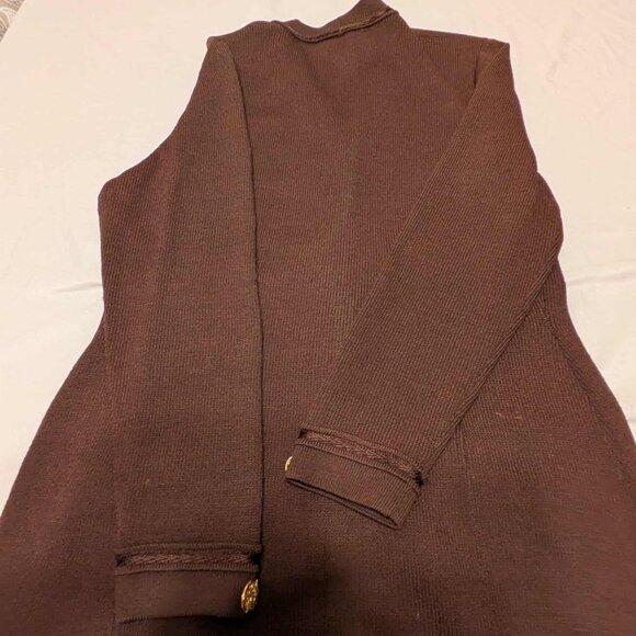 St. John by Marie Gray Womens 4 Brown Knit w Gold Buttons Cardigan - EUC - Picture 12 of 16